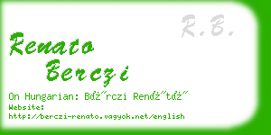 renato berczi business card